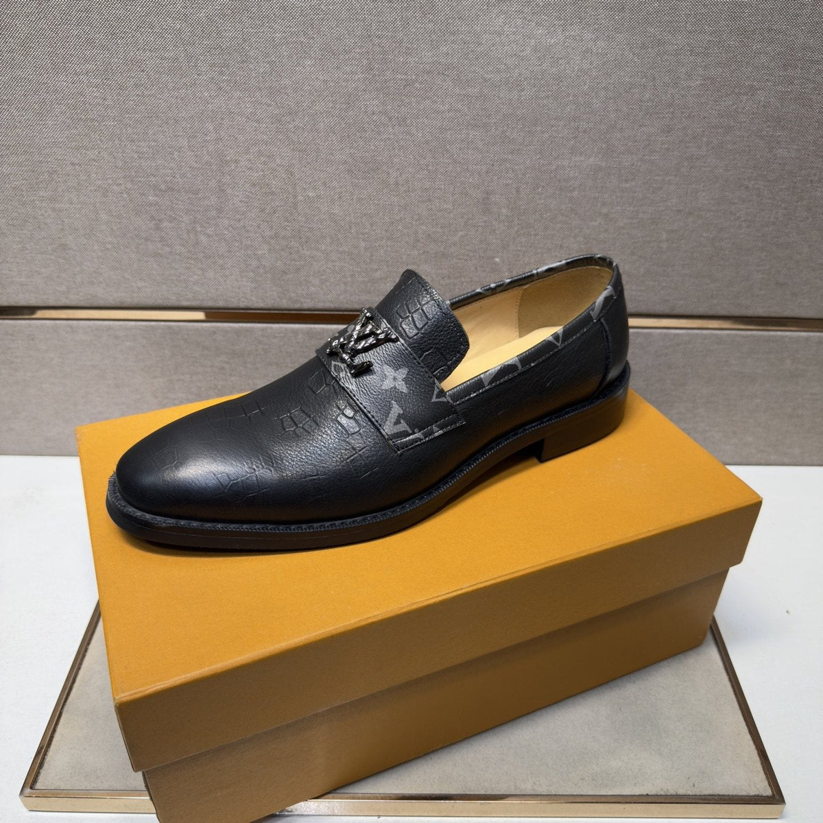 Louis Vuitton Men's Patterned-Strap Loafers