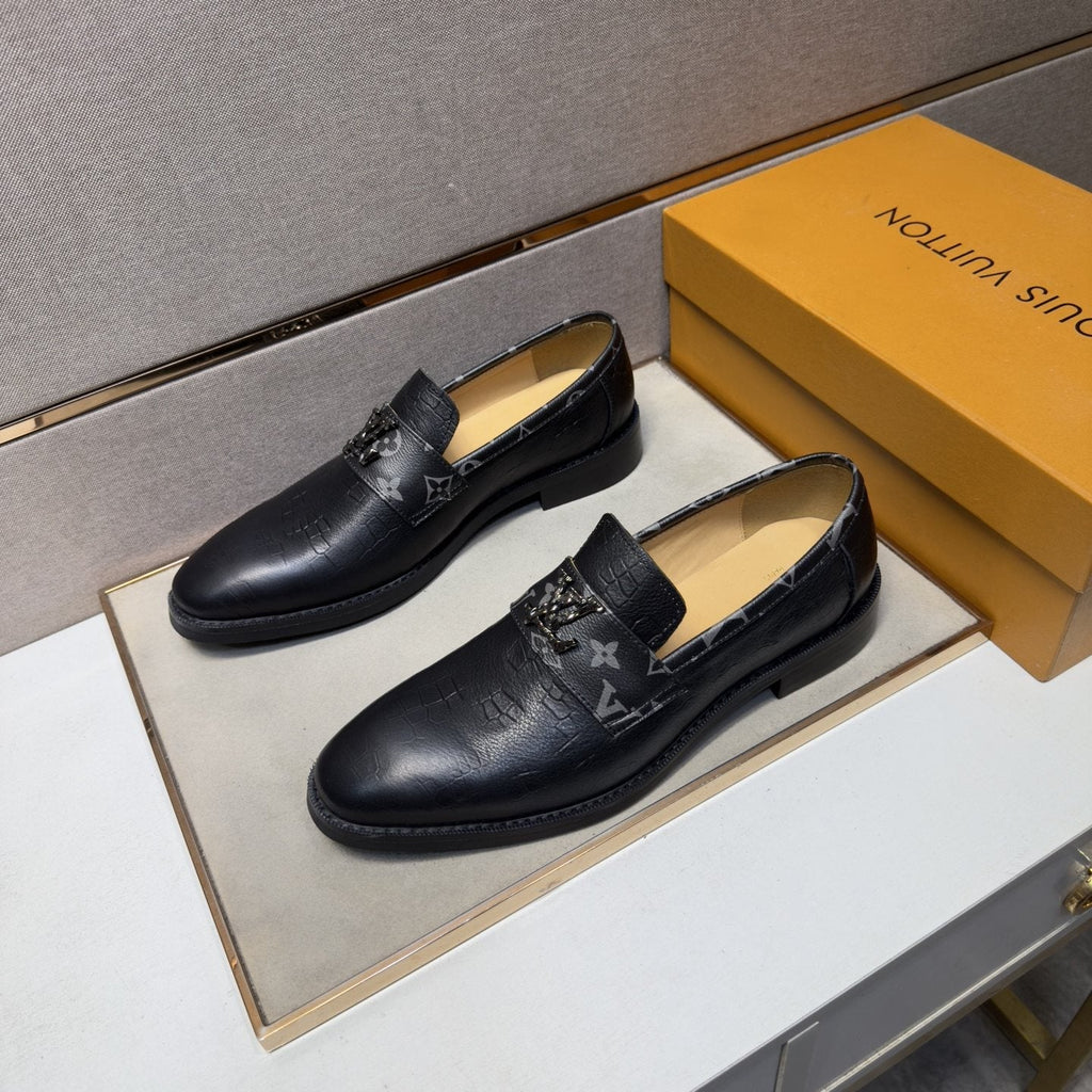 Louis Vuitton Men's Patterned-Strap Loafers