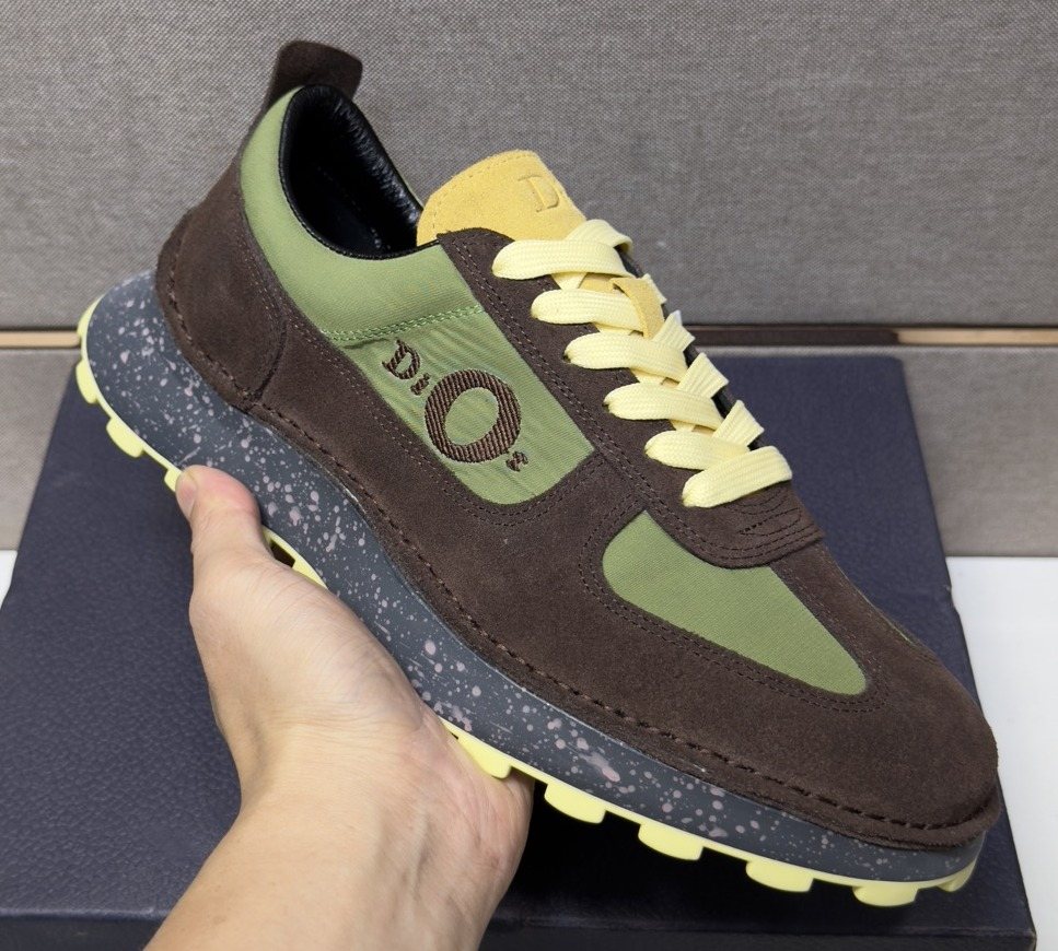 Dior Men's Paneled Lace-Up Sneakers