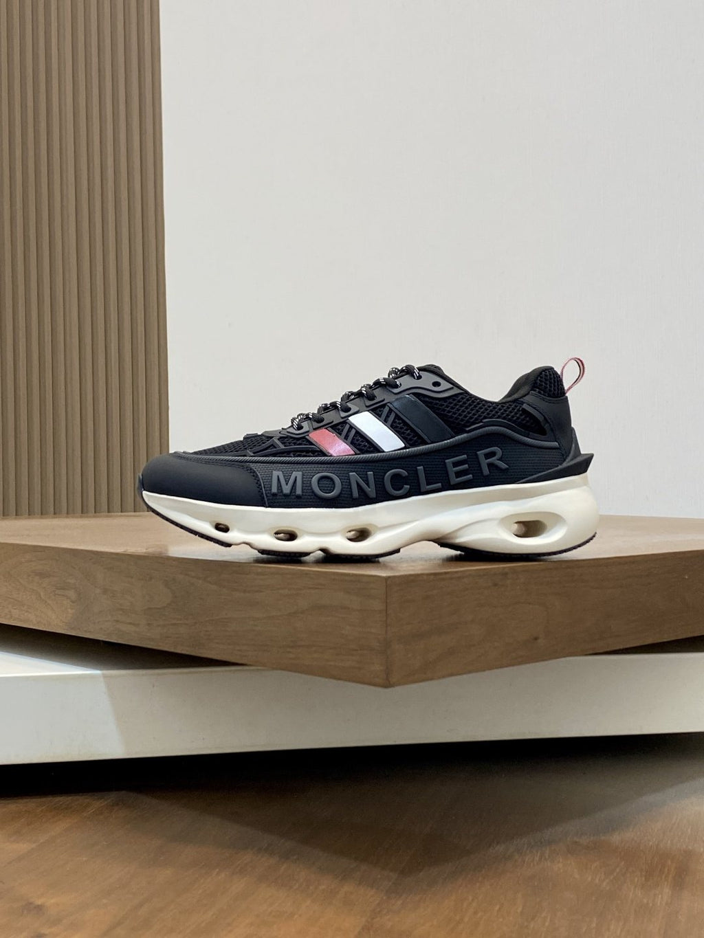 Moncler Men's Mesh Panel Sneakers - Rubber Side Inserts