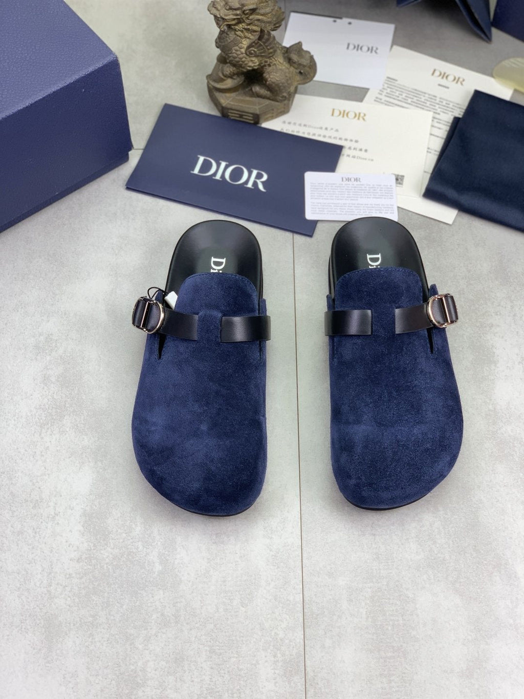 Dior Men's Buckle Strap Mule Sandals