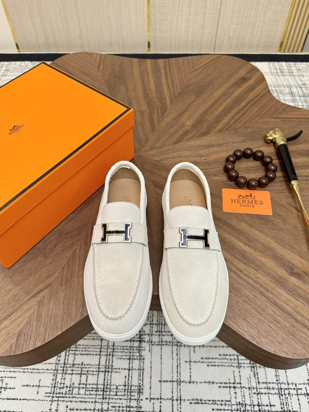 Hermès Hardware-Detail Slip-On Shoes