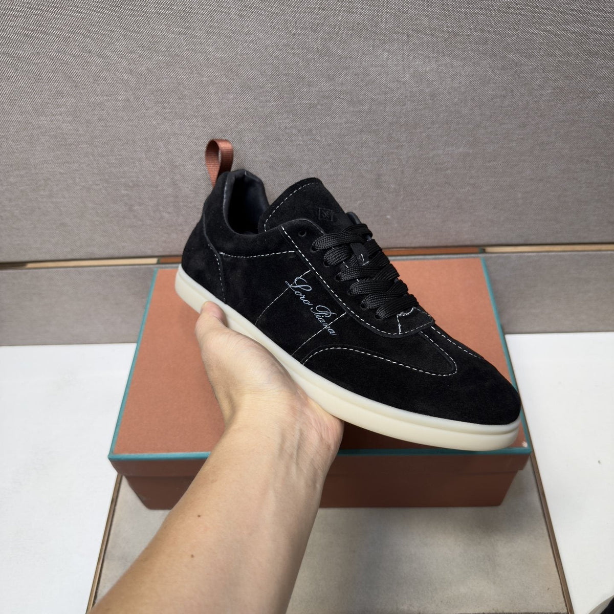 Loro Piana Men's Paneled Low-Top Sneakers