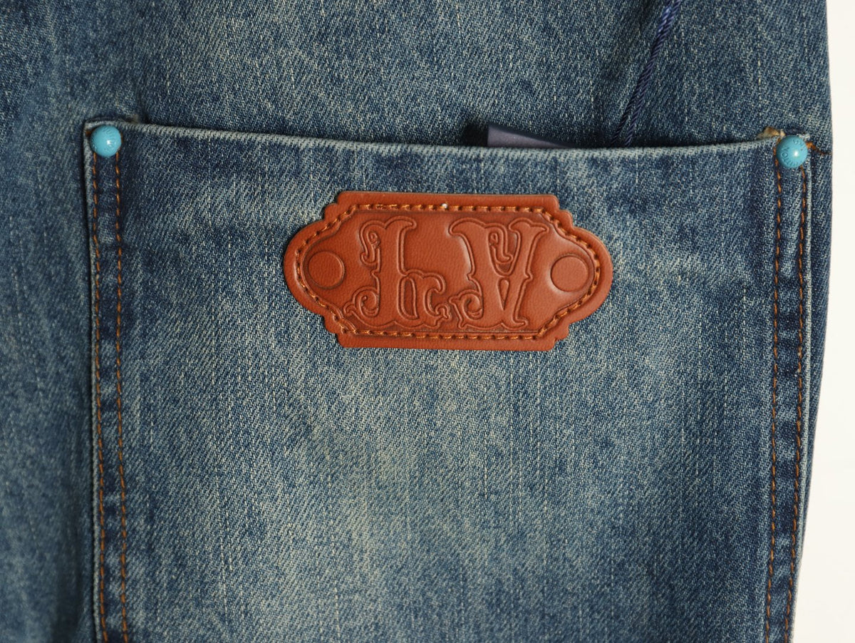 Louis Vuitton Back-Pocket Emblem Jeans - Blue