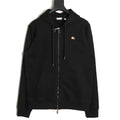 Burberry Oval Equestrian Back-Graphic Zip Hoodie - Black
